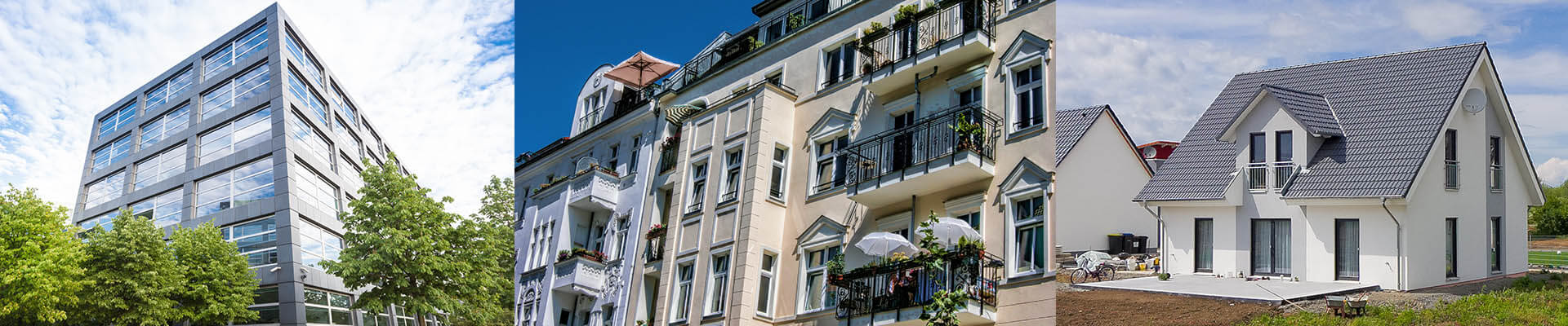 Fotos Bürogebäude, Altbau-Fassade, Neubau